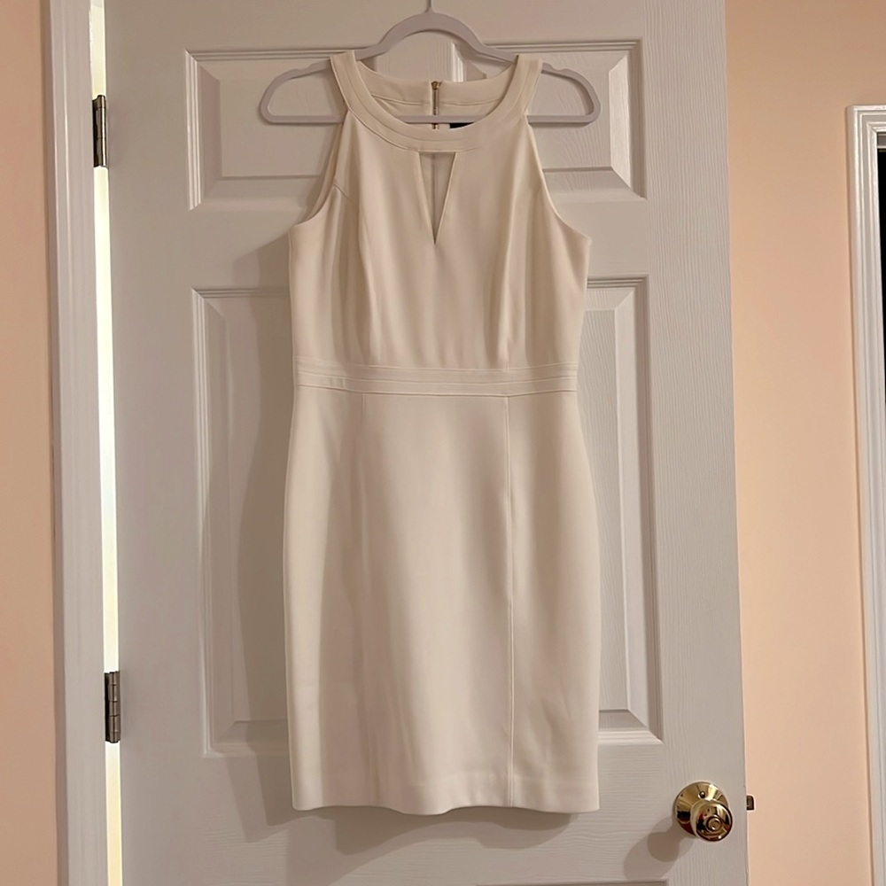 White House black market white sheath dress